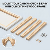 How to assemble the DIY frame for your paint by numbers kit — step by step wooden stretcher bar guide