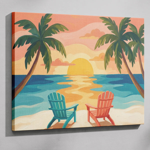 Beach Sunset Paradise — Paint by Numbers Kit