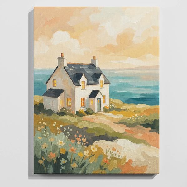 Coastal Cottage by the Sea — Paint by Numbers Kit