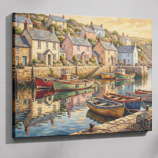 Cornish Fishing Harbour — Paint by Numbers Kit