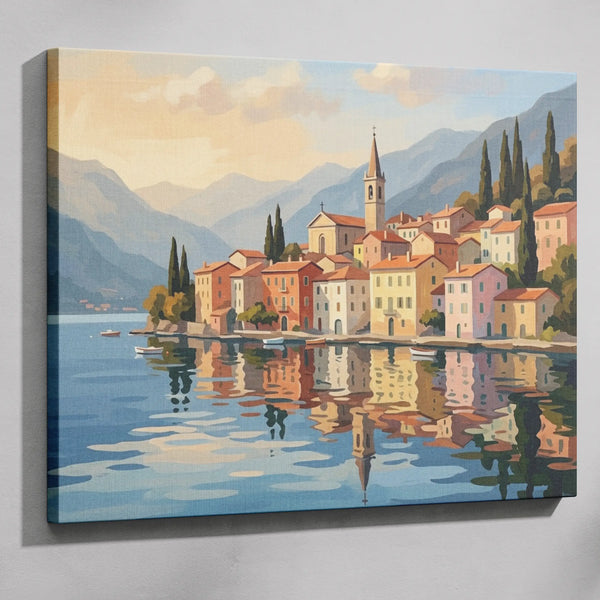 Lake Como Village — Paint by Numbers Kit