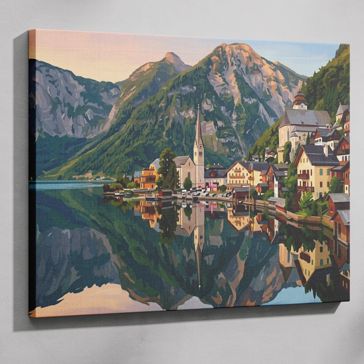 Hallstatt Lake Reflection — Paint by Numbers Kit