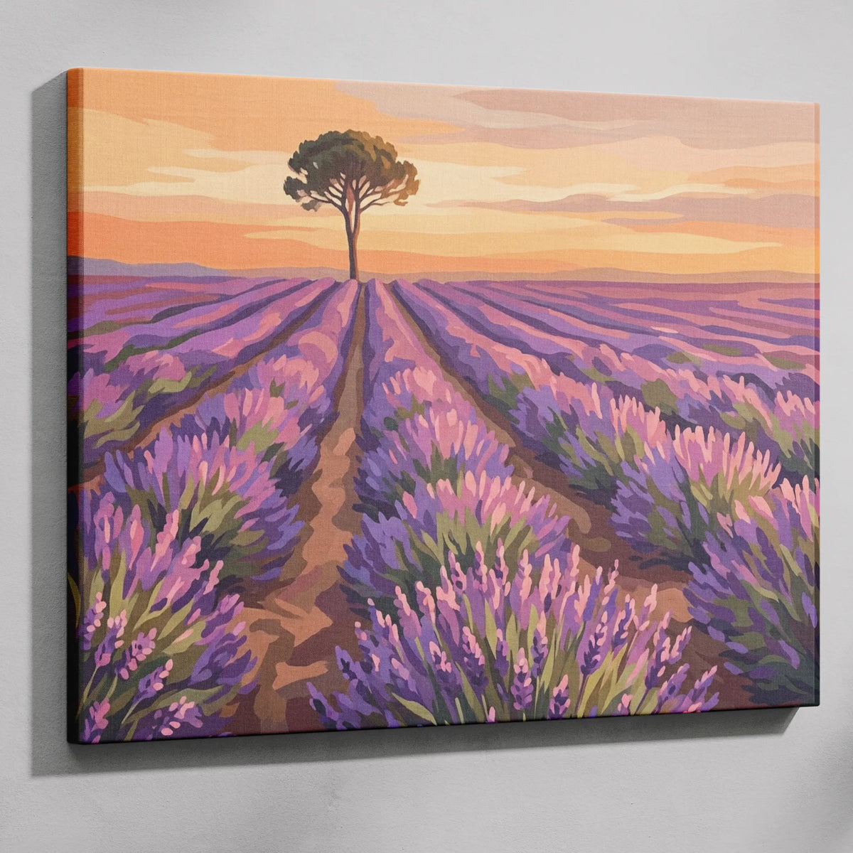 Lavender Field at Sunset — Paint by Numbers Kit