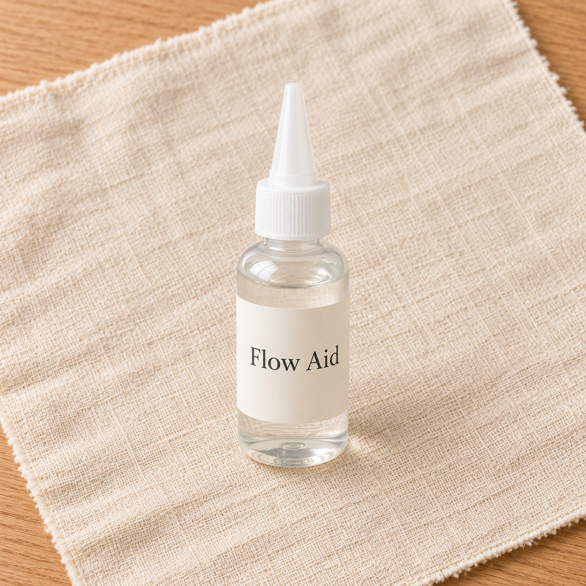 30ml bottle of acrylic flow aid with a nozzle cap