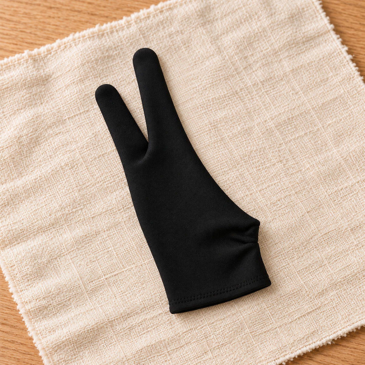 Black two-finger artist glove