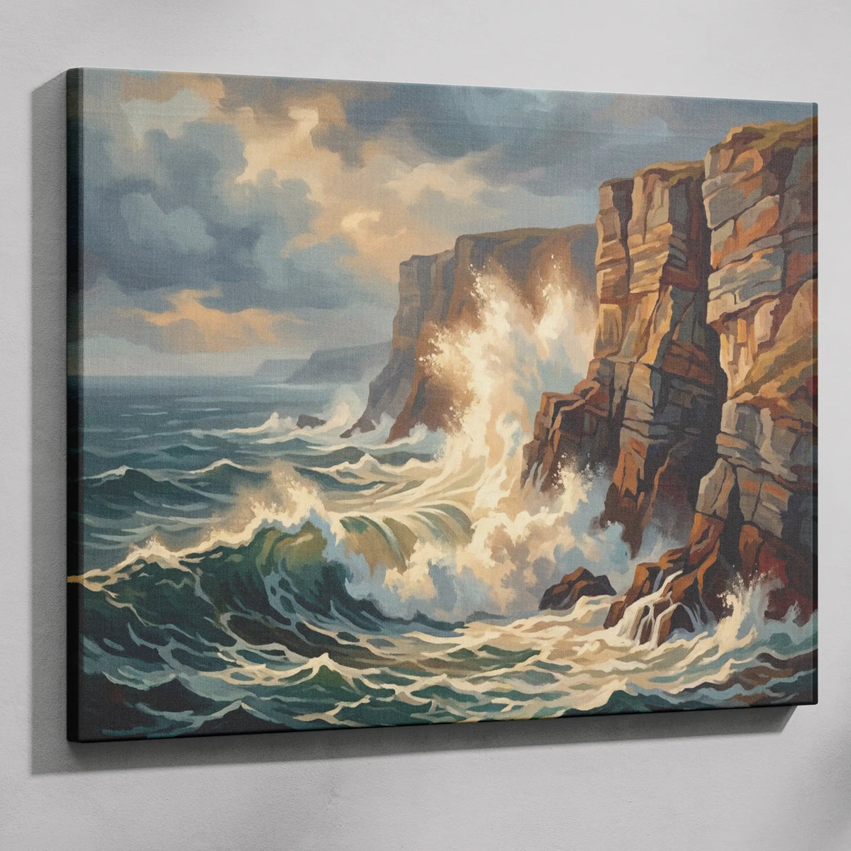 Stormy Sea Cliffs — Paint by Numbers Kit