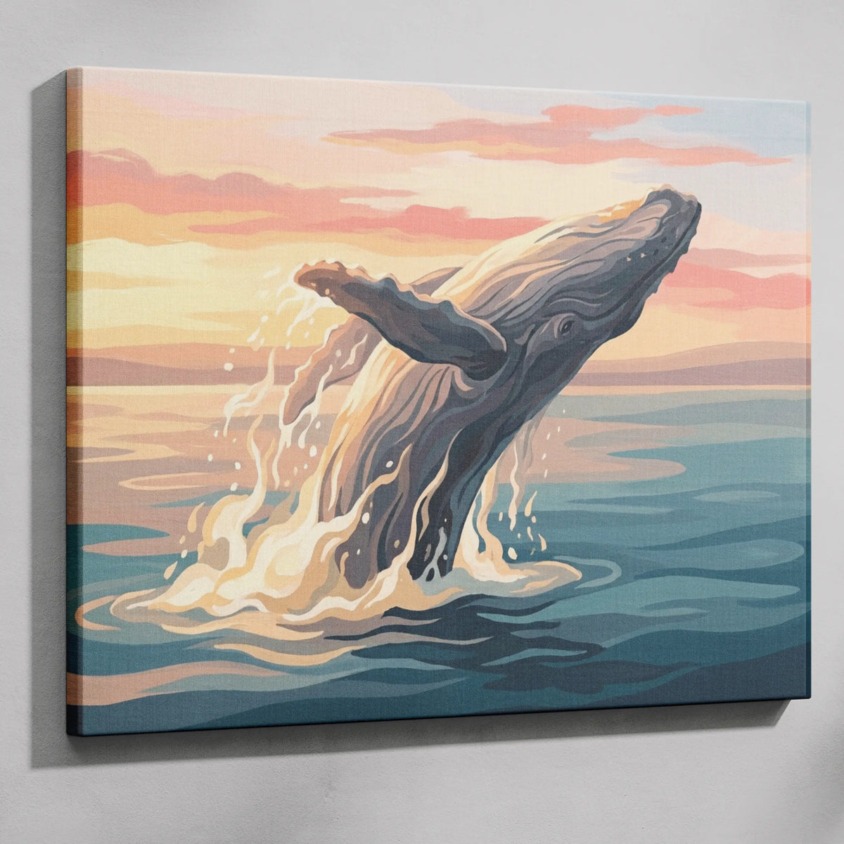 Whale Breaching at Dawn — Paint by Numbers Kit